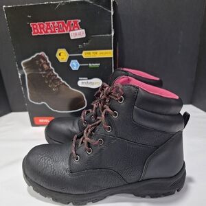 Brahma Women's Steel Toe Work Boots- Size 8